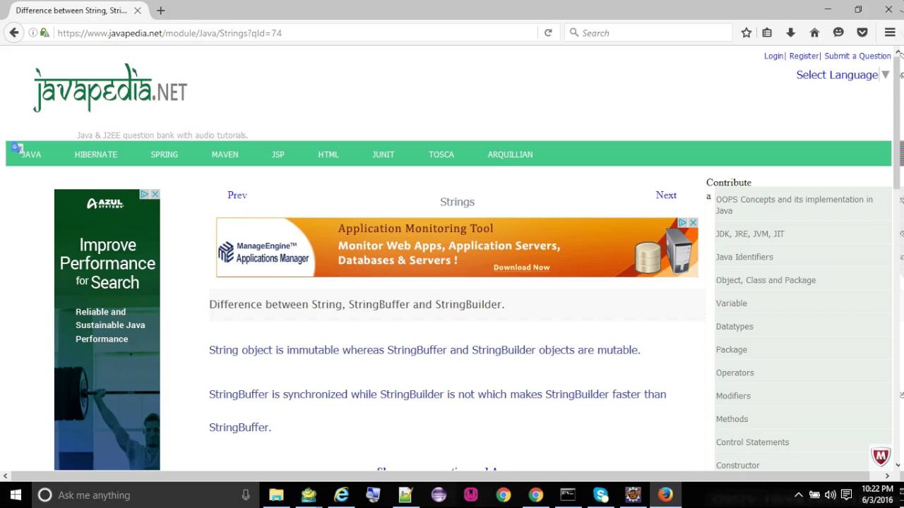 Difference between String, StringBuffer and StringBuilder. - javapedia ...