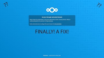 How to Fix Nextcloud Untrusted Domain Error