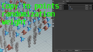 Copy to points randomization weight tutorial in Houdini