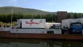 Russia - Cargo ferry on Lena river, from Lensk to Usti-Kut / Баржа по Лене, из Ленска на Усть Кут