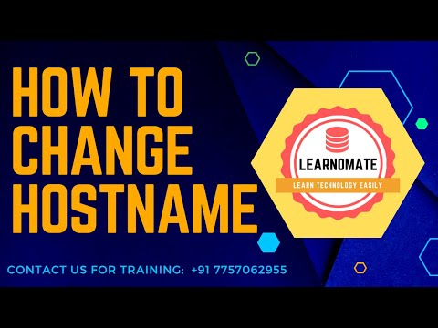 #shorts How to change Hostname in oracle. #learnomate