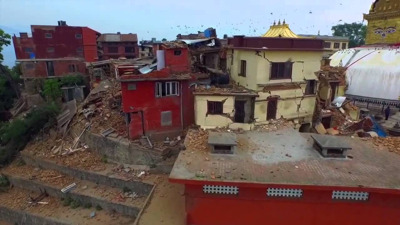 An Aerial View of Earthquake Damage in Kathmandu   YouTube 2
