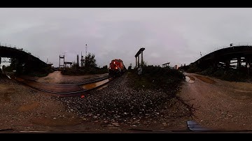 360 VR BNSF Eye Level CP Rail After Rain Storm Qoocam 3 footage Oct 19 injected