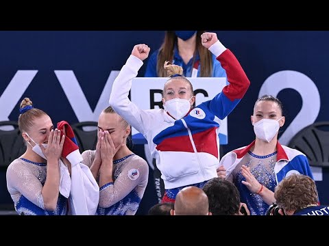 Женская сборная России по спортивной гимнастике выиграла золото на олимпиаде в Токио 2020
