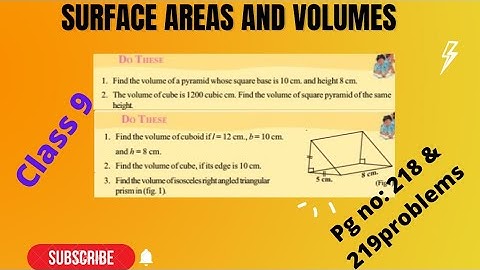 Surface areas and volumes class 9 |Pg no :218&219 Do these problems class 9 | 9 th class maths Ap TS