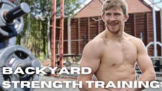 BACK GARDEN STRENGTH TRAINING | UFC Featherweight Arnold Allen | + Latham's Door Installation