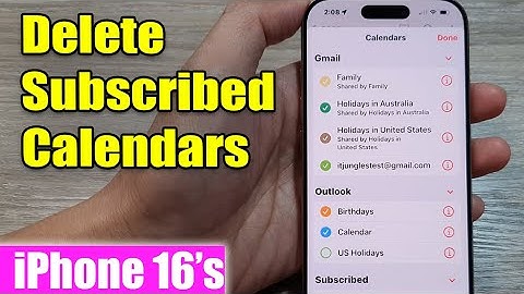 iPhone 16/16 Pro Max: How to Delete Subscribed Calendars