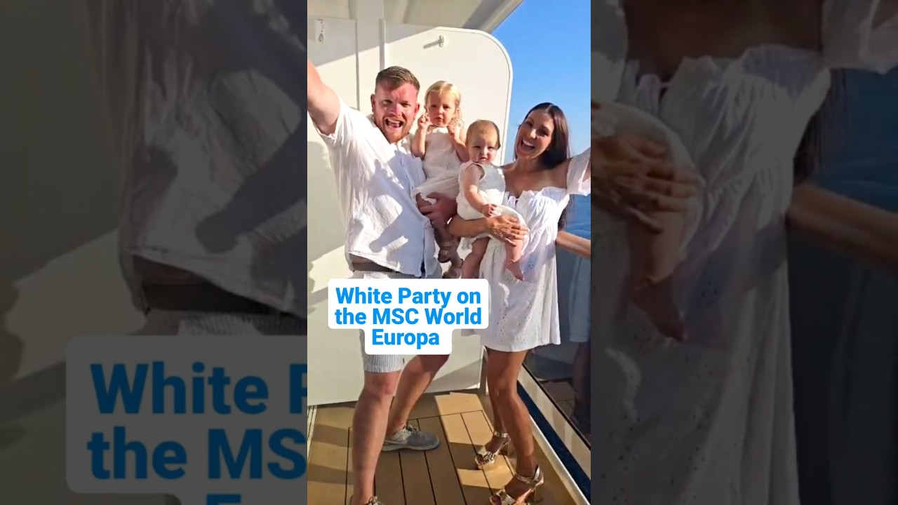 White Party night on the MSC World Europa🎉🤍 #cruiseship #party #familyfun