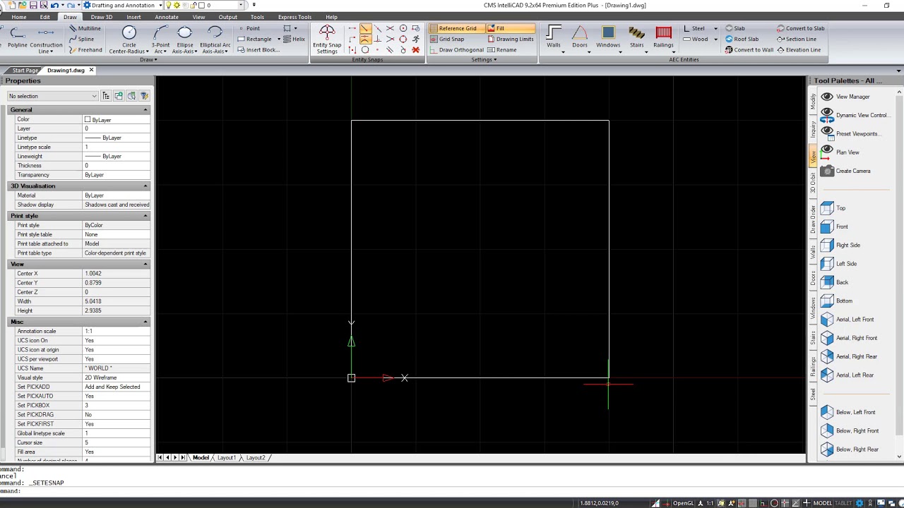 CMS IntelliCAD Entity Snap Tracking - YouTube