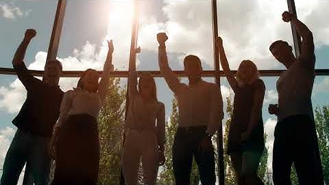 Successful Business people team raise their hands up | Free Stock Video Footage 4K | No Watermark