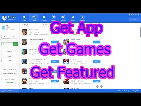 How to used 3uTools for get App,Games,Featured.For more