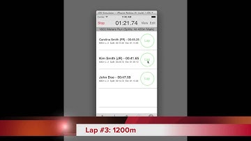 StopWatch for Track & Field App - Multiple Athletes Tab Demo