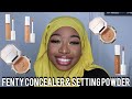 NEW FENTY BEAUTY PRO FILTR&#39; CONCEALER &amp; SETTING POWDER! FIRST IMPRESSIONS REVIEW &amp;  9 HOUR WEAR TEST