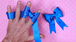 how to make simple easy bow/ ribbon hair bow tutorial / bow tutorial ribbon