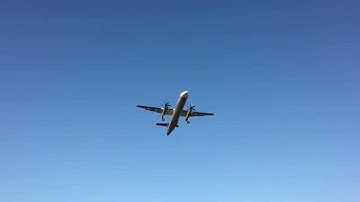 Slow motion bombardier Q400 propeller