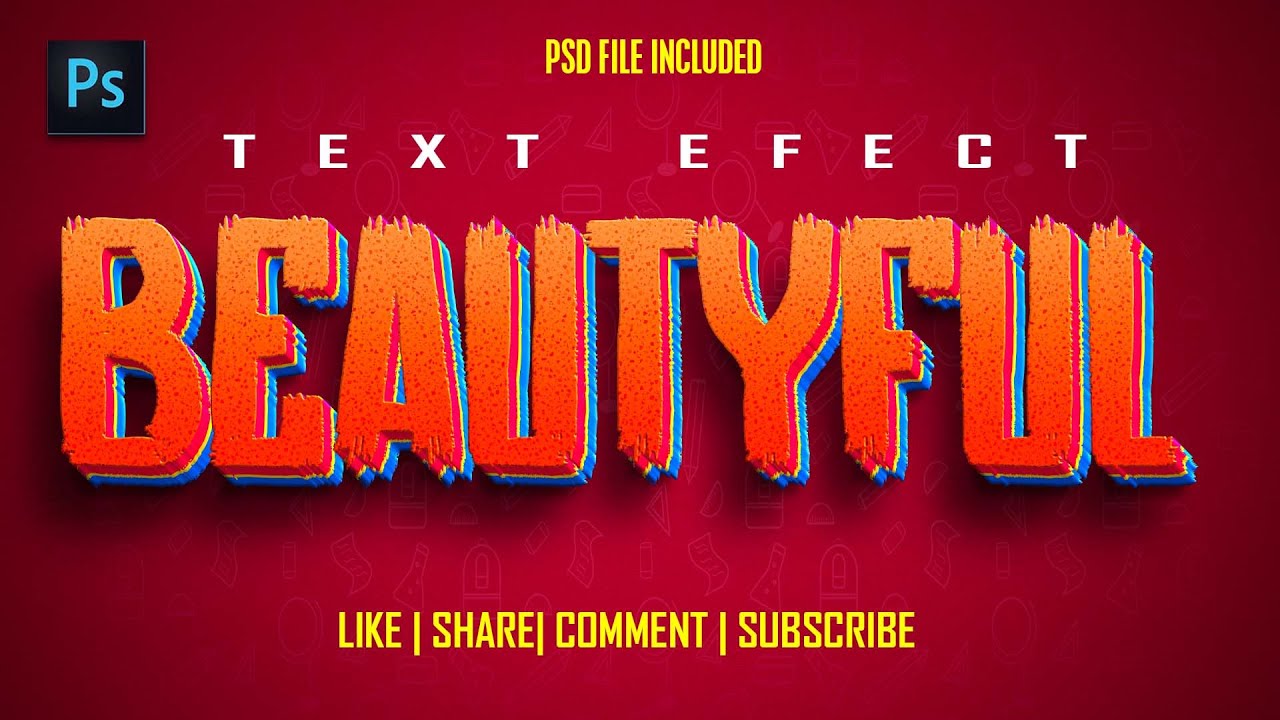 3D TEXT EFFECT IN PHOTOSHOP 2023 photoshop YouTube 3d-text-effect-in-photoshop-2023-photoshop-youtube