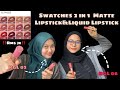 Eksperimen beli LIPSTICK MURAH RM5 je BRAND O.TWO.O | Swatches on fair&medium skin tone