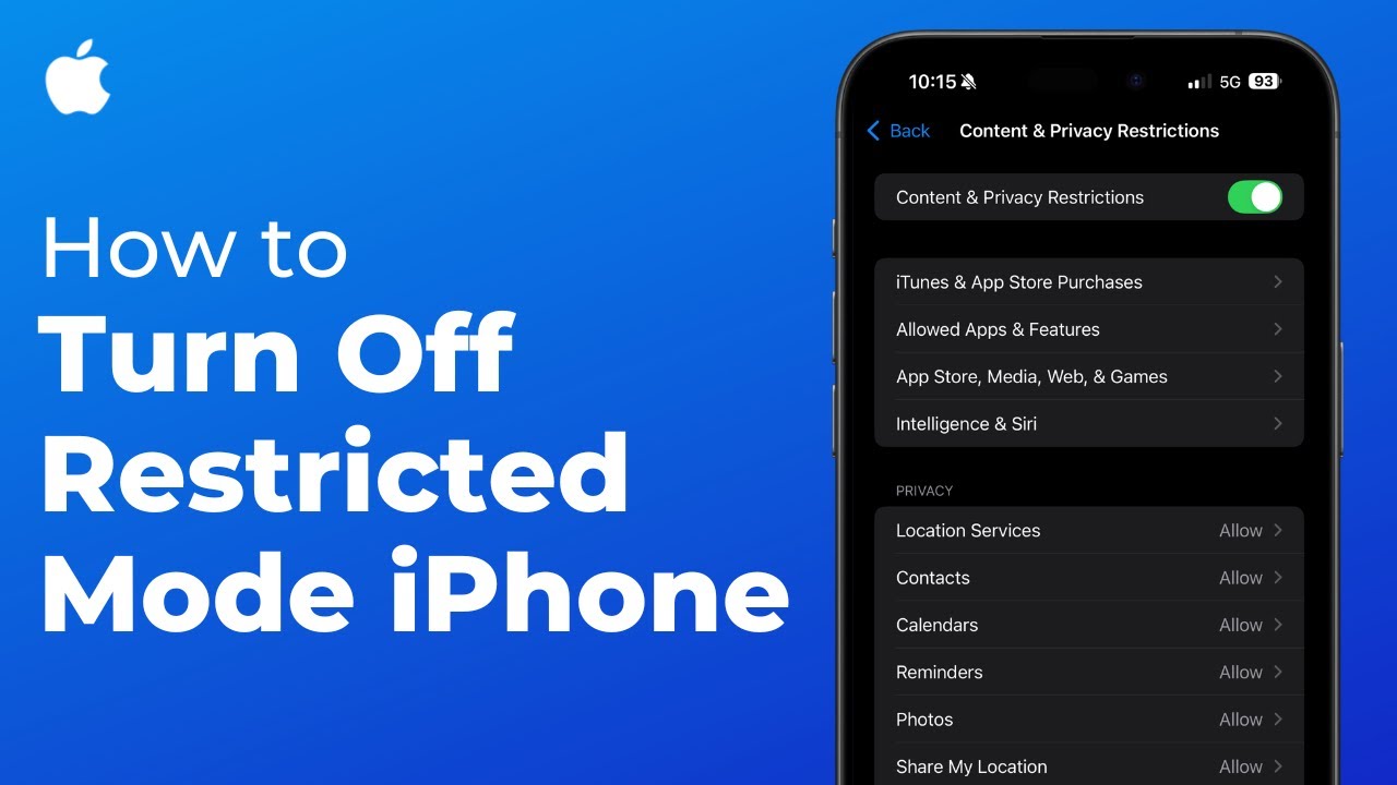How To Turn Off Restricted Mode on iPhone - 2025 Easy Guide - YouTube
