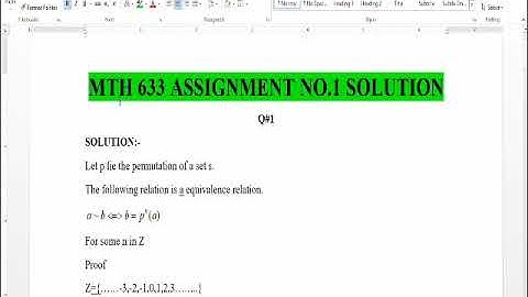 MTH633 Assignment No.1 Solution Spring 2020 |||MTH633|||Solution|||spring 2020|||Vu