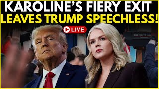 Us Breaking News  Karoline Walks Out Midbriefing Trump Stunned  White House In Total Chaos