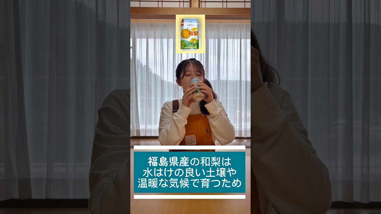 【＃TABICHU 福島県産和梨】福島県産の和梨は、水はけのよい土壌や温暖な気候で育っため、みずみずしい甘みと程よい酸味が特徴！ #ニッポンエール #全農 #akb48