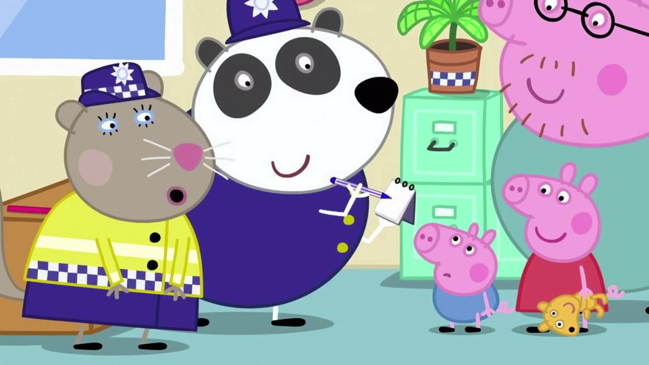 Peppa Pig - Peppa e o Policial Panda trabalham #peppa #peppapig #kids