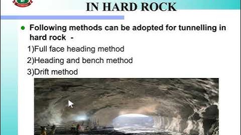 CE-4I RBE 5.6 Methods of Tunneling in Hard Rock