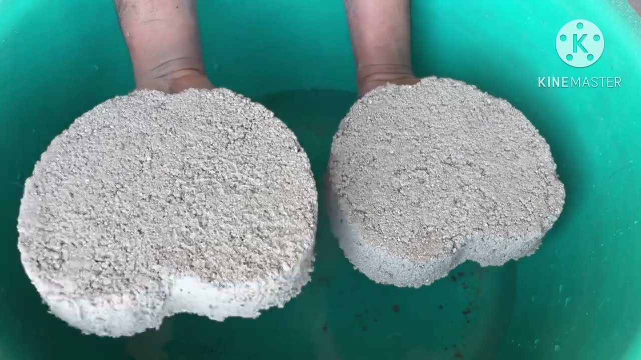 ASASMR sand cement water crumbing 