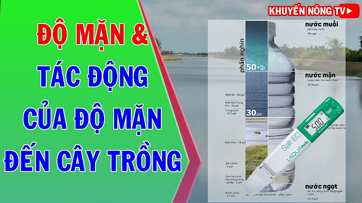 Độ mặn bao nhiêu thì tưới cây được năm 2024