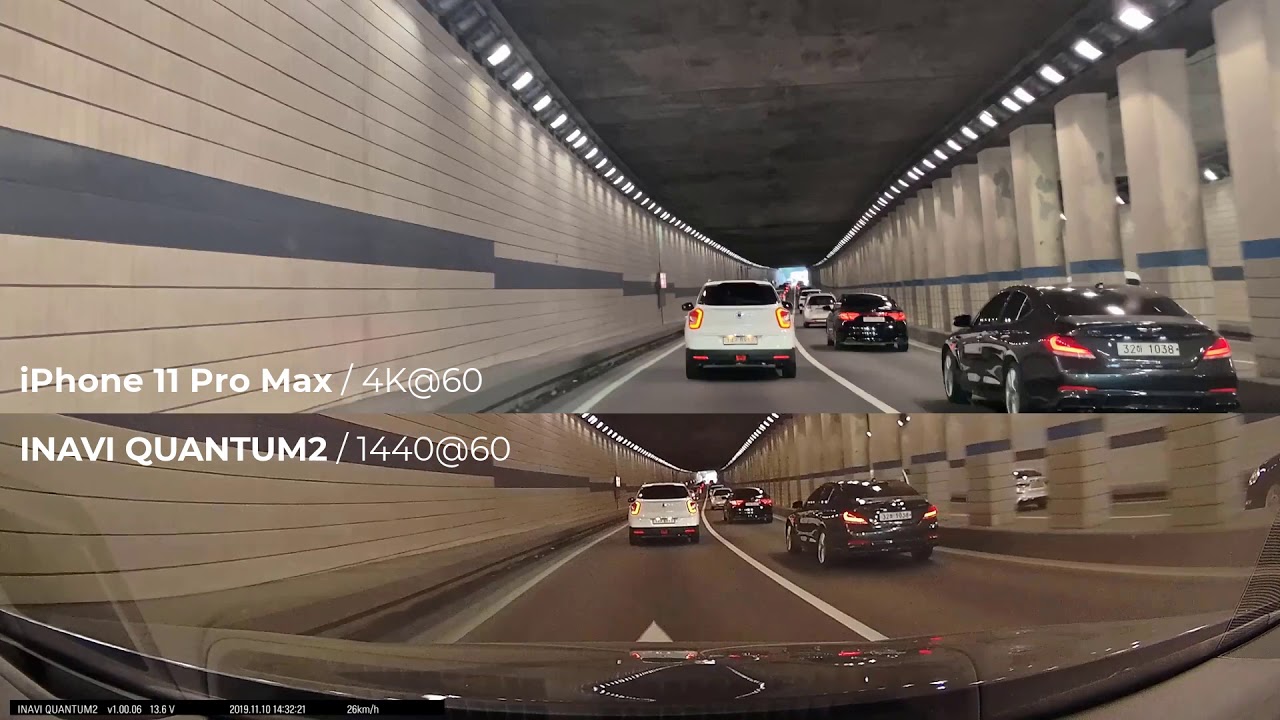 [iPhone 11 Pro Max vs INAVI Quantum2] Road Driving / 도로 주행 영상 - YouTube