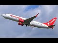 Corendon Airlines Boeing 737 max 8 Landing &amp; Takeoff at Bodensee Airport