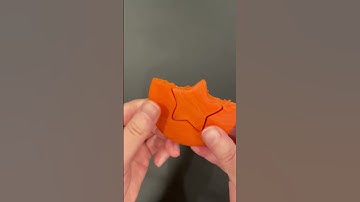 Squid Game Orange Star ⭐️ Polymer Clay Dalgona Cookie Challenge  #shorts #dalgona #squidgame