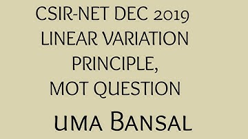 CSIR-DEC 2019 Quantum Chemistry Solutions(part-2)||UMA BANSAL