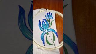 DIY flower fabric painting tutorial 🌺 #shorts #youtubeshorts #painting #fabricpainting #flower #pk7