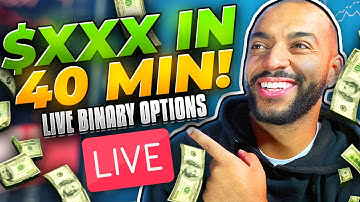 $500+ IN 40 MINUTES LIVE TRADING BINARY OPTIONS