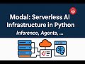 Modal: Serverless AI Infrastructure in Python. Generative AI infra as Code.