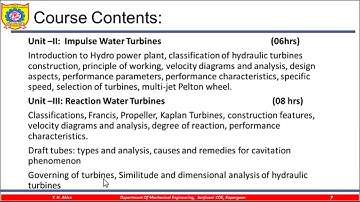 Turbo Machines Syllabus/Subject Introduction