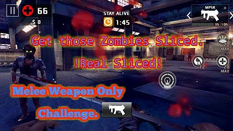 Dead Trigger 2. Melee Weapon Only Challenge. (MACHETE) Defend Mode.