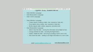 SQL Introduction And Types of SQL Statements