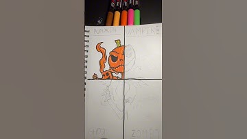 DRAWING JACK SKELLINGTON IN 4 DIFFERENT SPOOKY STYLES!!!(part 1) #posca #art #drawing ##satisfying