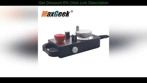 Deal Maxgeek Universal 5V 100PPR CNC 4 Axis MPG Pendant Handwheel and Emergency Stop F/ Siemens