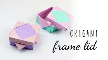 Origami Photo Frame Lid Tutorial - Masu Box Lid - DIY - Paper Kawaii