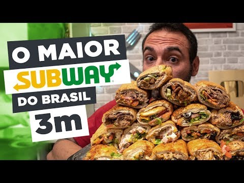 O MAIOR SUBWAY DO BRASIL!!! 3 METROS, 5kg+!! 🥪 (Colab Molly Schuyler)