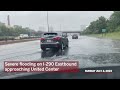 Severe flooding on I-290 Eastbound approaching United Center