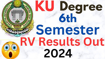 KU Degree 6th Semester Revaluation Results Out-2024 || Link In Description || @ismartedu4u177