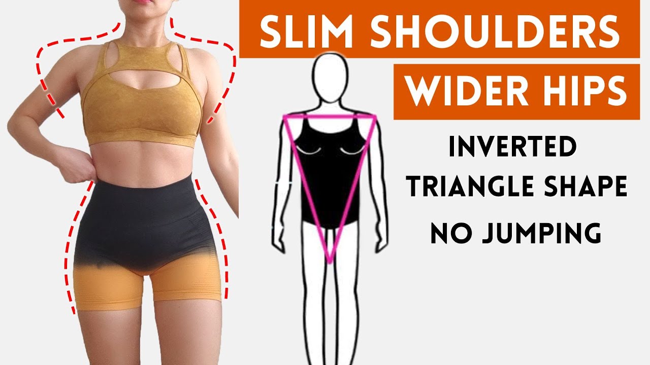 GROW side booty, REDUCE broad shoulders, harmonize inverted triangle shape  in 30 days, no jumping - YouTube