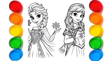 How to Draw Elsa from Frozen | Beautiful Princess Drawing for Kids Step by Step | Frozen Drawing