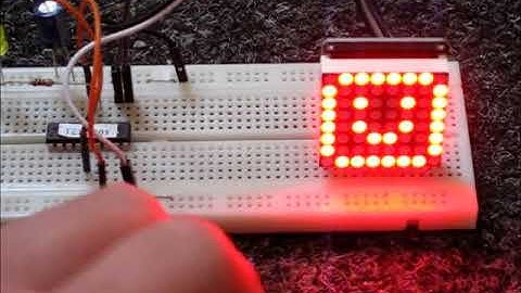 I2C 8x8 LED Matrix with HT16K33 and PIC16F628A