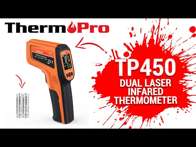 ThermoPro TP450W Dual Laser Temperature Gun for Cooking, Digital Infrared  Thermometer for Pizza Oven Grill, Laser Thermometer Gun with Adjustable  Emissivity Temp Gun -58℉to 1022℉ 