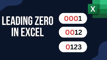 How to Add Leading Zeros in Excel | Add Zero In Front Of Numbers